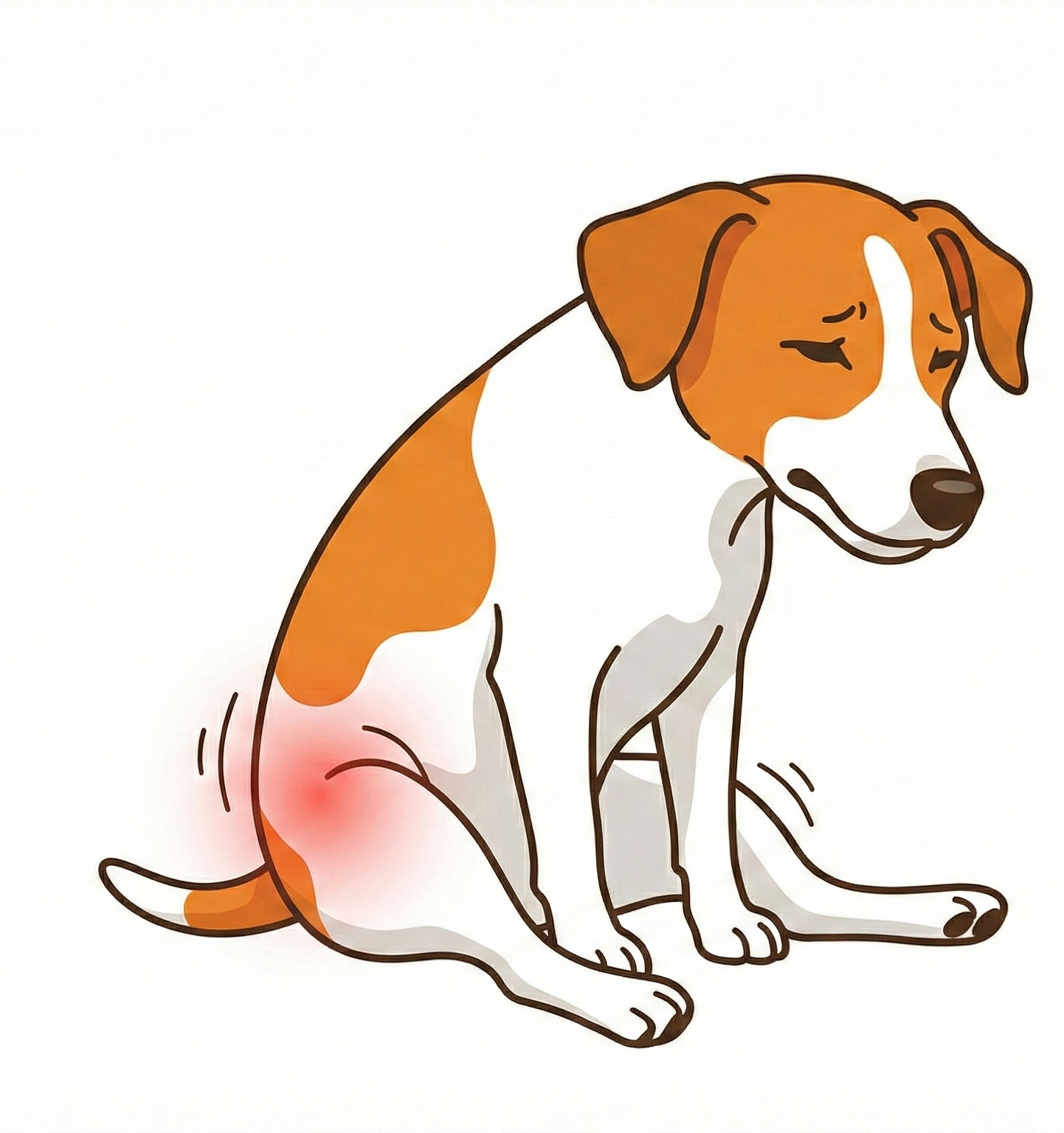 cagnolino con la displasia dell'anca